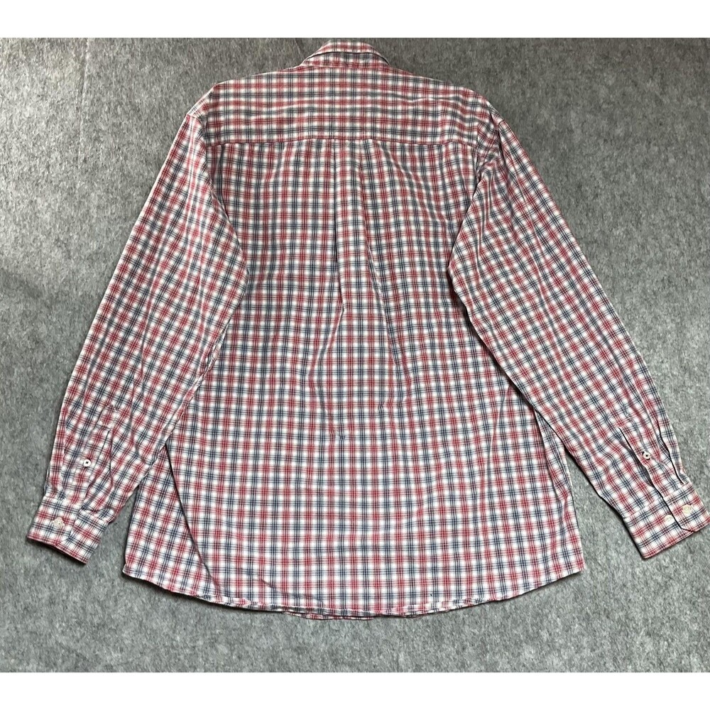Cinch Shirt Mens Medium Red Blue White Plaid Button Down Long Sleeve Western - Picture 6 of 11